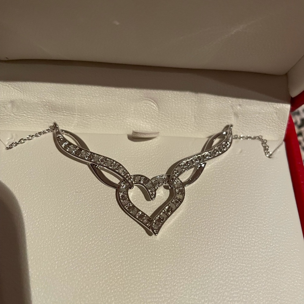 Sterling silver 1/4 ct diamond necklace